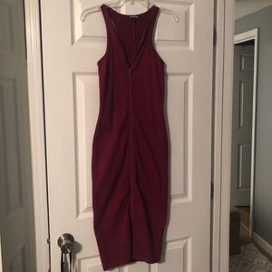 Full Zip Midi Dress